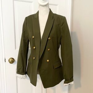 Banana Republic Olive Green Blazer with Gold Buttons
